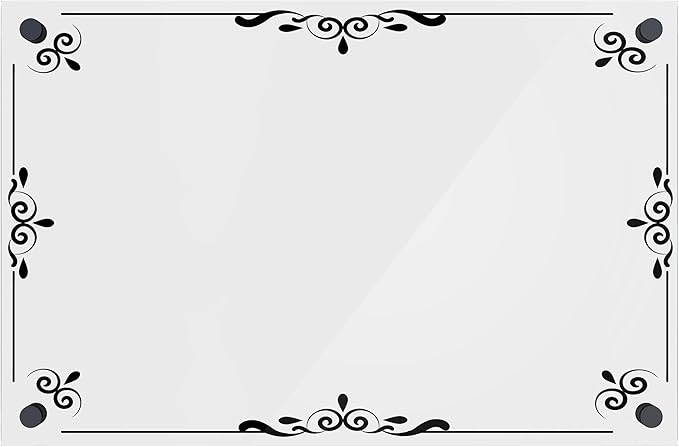 Acrylic Dry Erase Board for Wall with Stylish Border - Shipped Next Day, Made in USA, Non-Magnetic Whiteboard, Wall Mounted Board, Easy to Clean (White - 24x30)