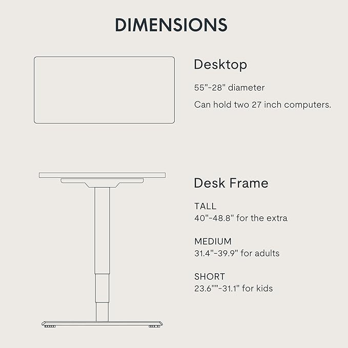 FLEXISPOT E6 3-Stage Dual Motor Electric Standing Desk 55 x 28 Sit Stand Up Desk, Holds 220 lbs, Adjustable Height w/Memory Presets, One-Piece Mahogany Desktop & Black Frame, Ships in 2 Boxes