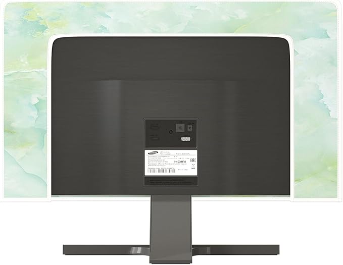 Baocicco Sage Green Marble Waterproof TV Dust Cover 75 Inch Anti-Static Dustproof Abstract Creative Desige Television Accessories TV LCD Screen Texture TV Decoration for Tablet