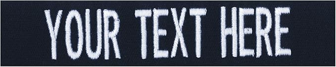 Custom Uniform Name Tapes Solid Colors. Made in The U.S.A. Ships Under 24 Hours. Dark Blue Fabric, 4 Inch Hook Fastener (Uniform Ready Fastener)