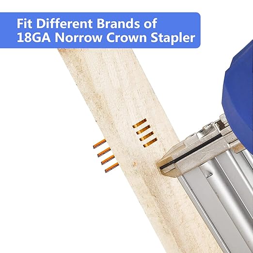 SimCos 18 Gauge 1/4" Narrow Crown Staples, Galvanized Upholstery Staples for 18 GA Pneumatic or Electric Stapler or Staple Gun (3/4"-3000 PCS)
