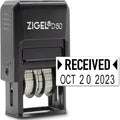 ZIGEL D50 Date Stamp with Received - Self Inking Date Stamp - Black