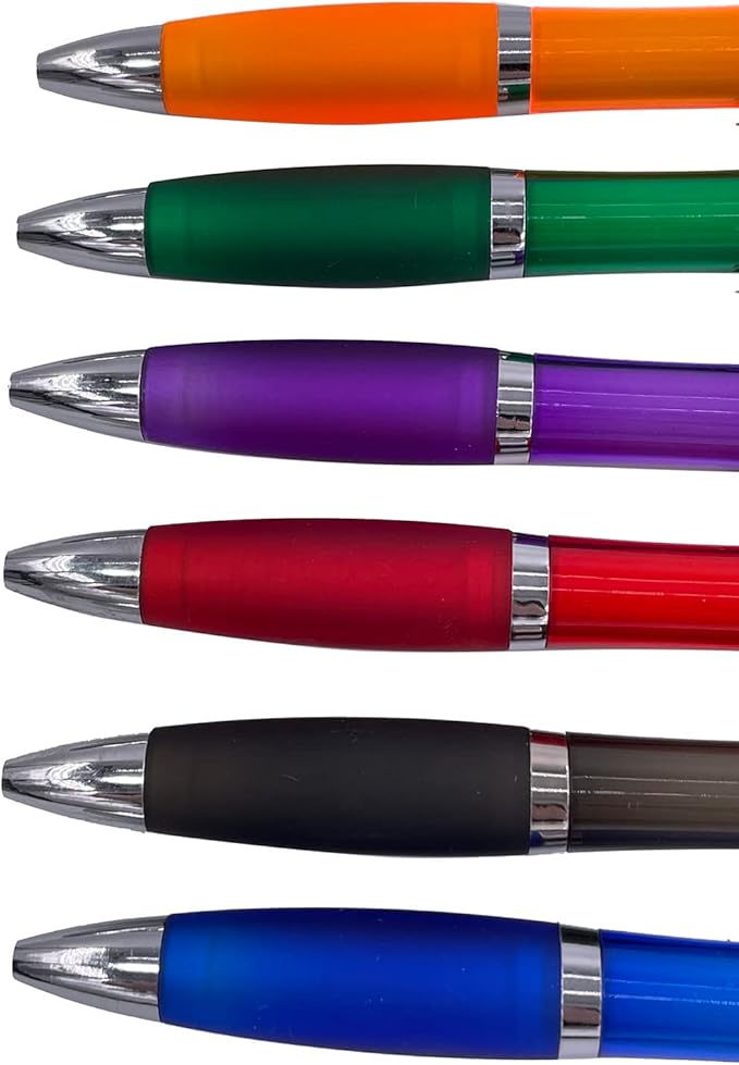HEYZARDA Personalized Pens with Name Custom Text Logo Retractable Customized Ballpoint Pens for Church Office Business 50 Pcs, Red