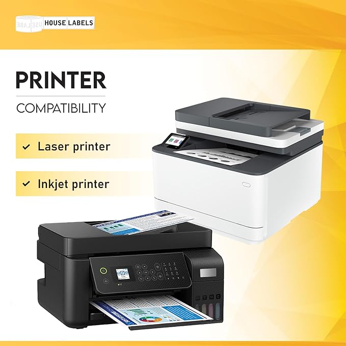 HOUSELABELS 4-up Shipping Labels (3-1/2" x 5") for Laser and Inkjet Printers, 200 Sheets