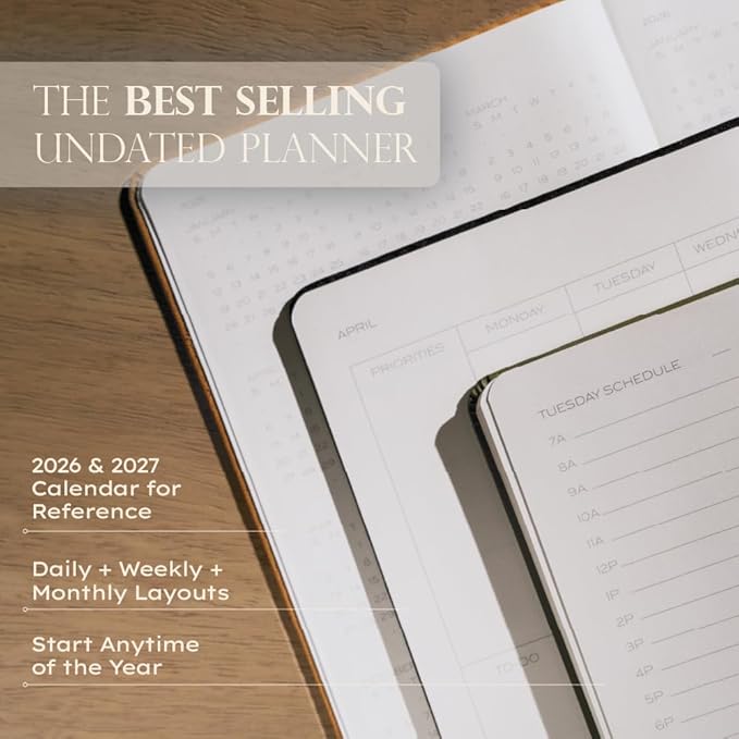 Anecdote 2026-2027 Planner: A Monthly, Weekly & Daily Planner with Calendar | 8.5" x 5.2" | Hardcover To-Do List Organizer, Planning Your Success, Start Anytime, Achieve Productivity Goals (Nutmeg)
