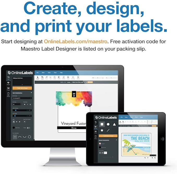 3 x 2 Rectangle Labels - Permanent, White Matte - Wax Melt, Soap, Address Labels - Pack of 10,000 Labels, 1,000 Sheets - Inkjet/Laser Printers - Online Labels