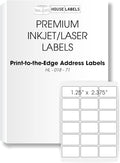 HOUSELABELS 18-up Address Labels (2-3/8" x 1-1/4") for Laser and Inkjet Printers, 100 Sheets
