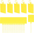 MECCANIXITY Plastic Seals Shipping Tags, for Basket Labels Cable Labels Tags Product Identification Tags, Logistics Marking, Outdoor Tagging, 3.1x3.9 Inch Yellow 100Packs