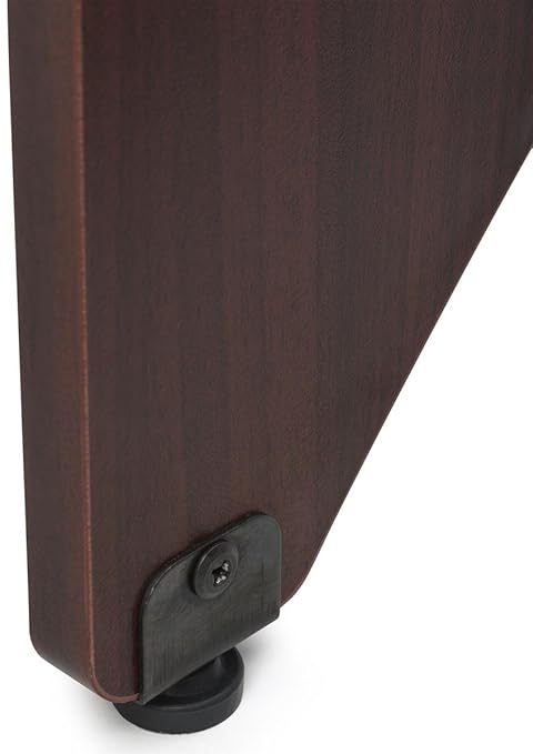 Displays2go Study Cubicle, Keyboard Tray, Steel Legs, Melamine Top – Mahogany (LCKSCCSSSM)
