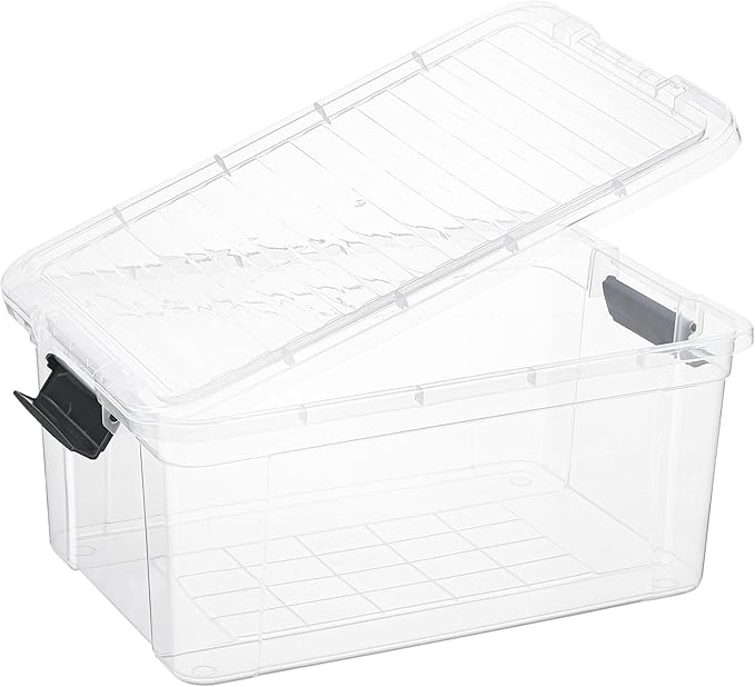 Superio Storage Bins with Lids- 2 Pack, 21 Qt Clear Boxes for Organizing, Stackable Plastic Containers- BPA Free, Non-Toxic, Odor Free, Organizer for Home, Office, Dorm