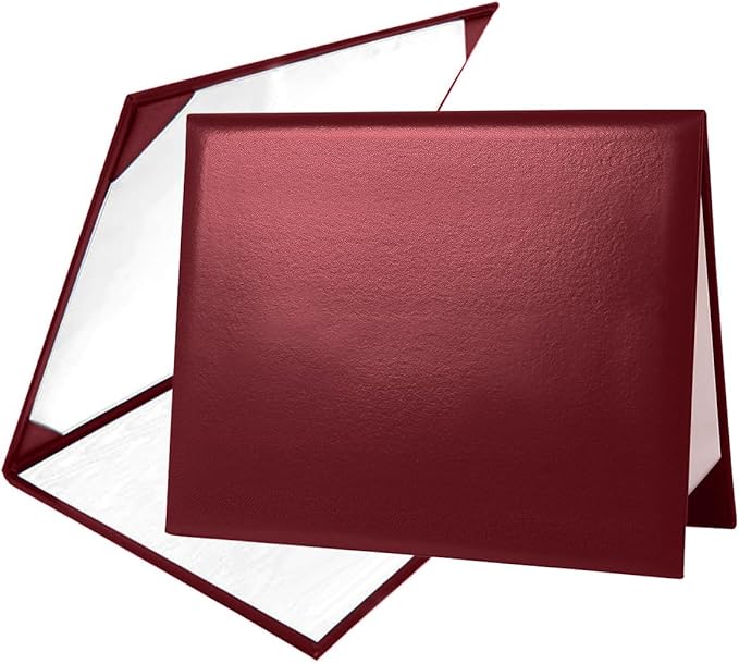Diploma Cover 8.5” x11” Diploma Holder of Graduation Leatherette Padded Certificate（Tent Style