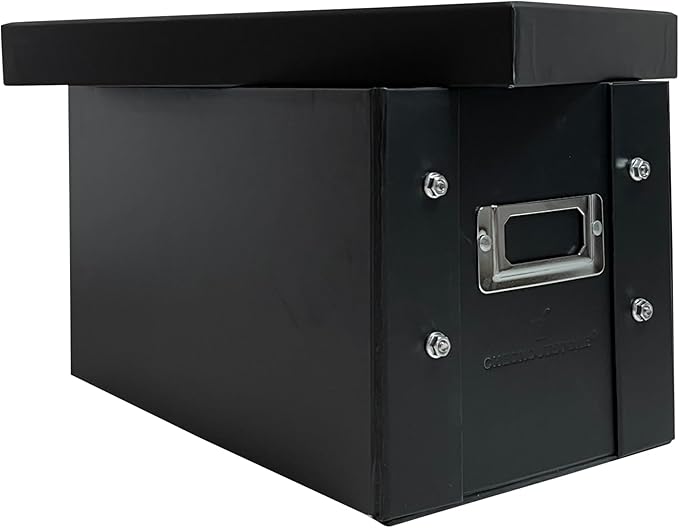CheckOutStore Black Stamp & Die Craft Scrapbook Storage Pocket Box - 10 x 6 x 6 (Pack of 1)