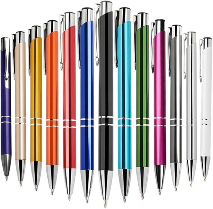 Yucold Customized ballpoint pens in bulk, personalized ballpoint pens with free engraving, for use in companies, enterprises, graduation anniversaries (Orange,130)
