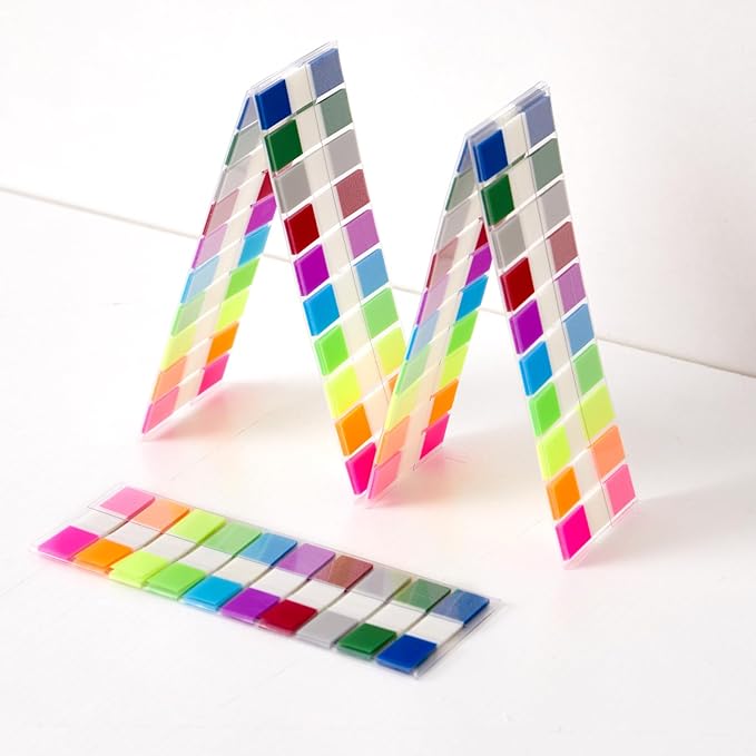 Sticky Tabs Notes Page Marker - 1000Pcs Transparent Pop Up Writable Colored Book Index Tab Repositionable File Flags Label Self Adhesive Divider Sticker for Notebook Office School Teacher Planner Memo