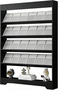 LHIUGE 5-Layer Brochure Display Rack,Freestanding Wooden Magazine Rack,Standing Literature Display Rack Brochure Holder for Home, Office, Retail Display