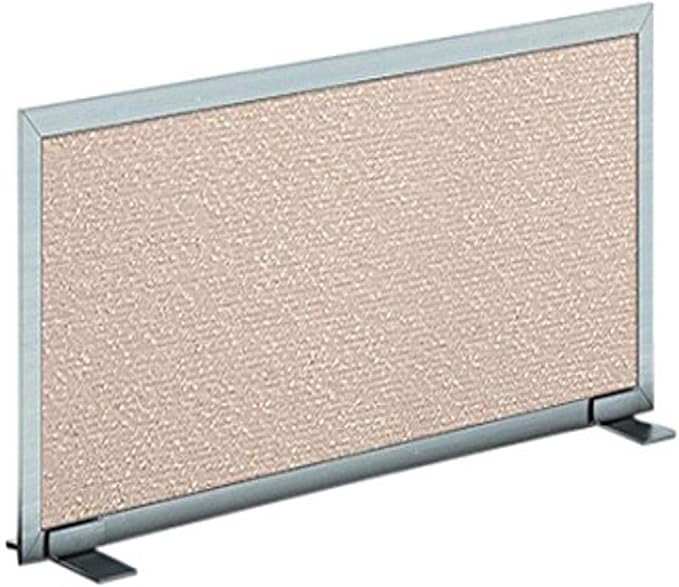 OBEX Acoustical Free Standing Privacy Screen, Cubicle Accessories Desk Privacy Panel, Desk Dividers for Office, Office Furniture Partitions Portable Sound Proof Dividers, 18" x 48", Overcast