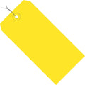 Aviditi Wired Shipping Tags, 4 3/4" x 2 3/8", 13 Pt, Yellow, with Reinforced Eyelet, to Identify Or Address Items That Cannot be Labeled and to Color Code Shipments, Case of 1000