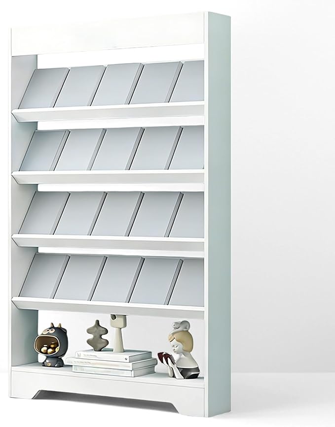LHIUGE 5-Layer Brochure Display Rack,Freestanding Wooden Magazine Rack,Standing Literature Display Rack Brochure Holder for Home, Office, Retail Display