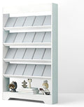 LHIUGE 5-Layer Brochure Display Rack,Freestanding Wooden Magazine Rack,Standing Literature Display Rack Brochure Holder for Home, Office, Retail Display