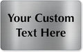 SmartSign Custom Steel Sign - 5" x 8", 40 mil Stainless Steel Metal, Personalized Engraved Sign for Business, Office, Door, Wall, Heavy-Duty Premium Engraved Steel Plaque, Silver and Black
