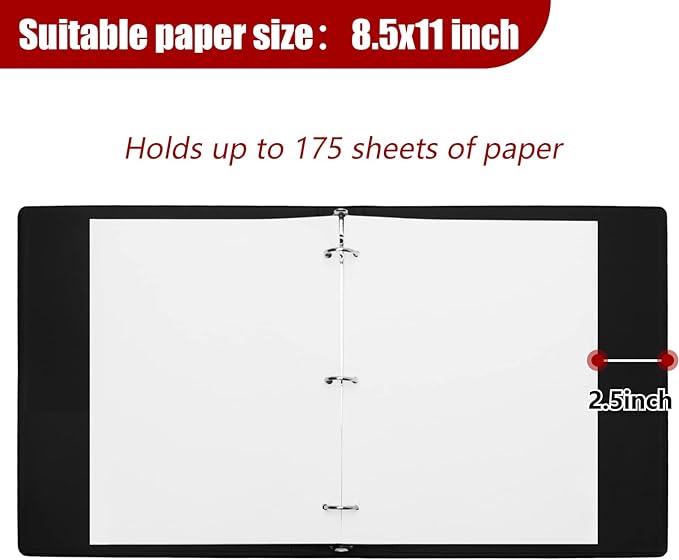 Vienrose 3 Ring Binder 1 Inch Round Rings with Linen Fabric Cover, Fits 8.5 x 11 Inch Paper, Durable Organizer for School, Office, Home, Recipes, Blue