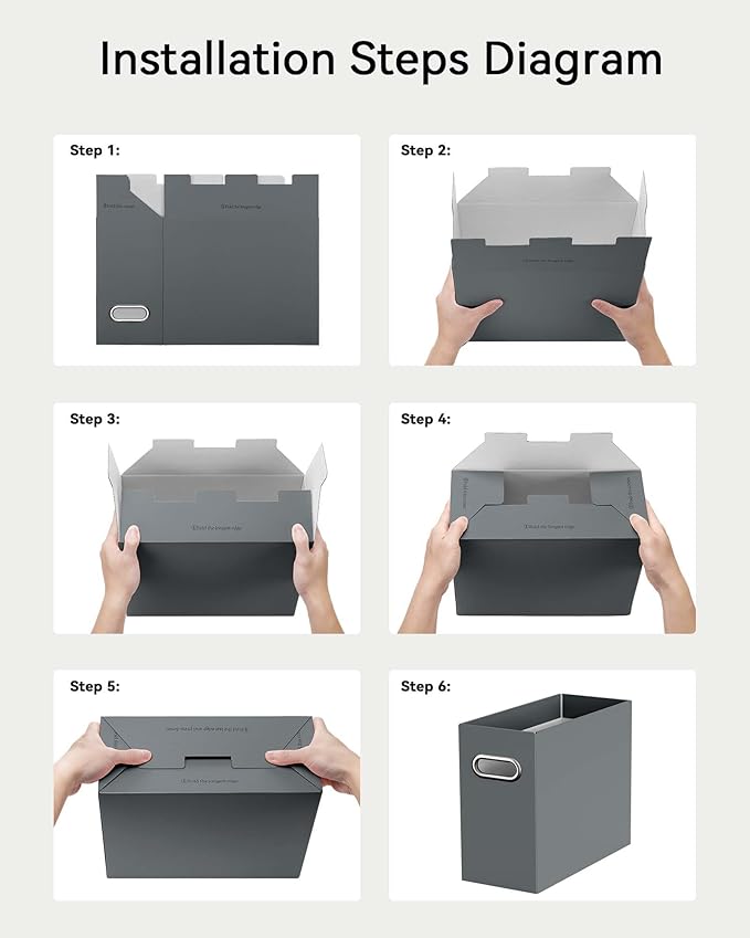 Oterri Cardboard File Organizer Box for Hanging File Folders Letter Size,File Box for Computer Desk,File Cabinet,Working Home,Office,Classroom (Assorted Colors, Letter Size - 8 Packs)