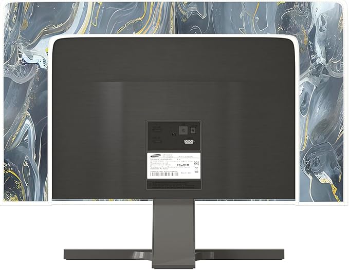 Baocicco Gray Gold Marble Waterproof 55 Inch TV Dust Cover Anti-Static Dustproof Protective Aesthetic Texture Screen TV Covers Full Body Cover for Television Screen Desktop PC LED LCD OLED