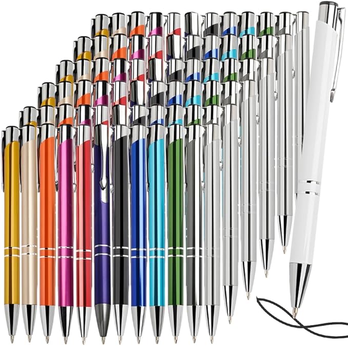 Yucold Customized ballpoint pens in bulk, personalized ballpoint pens with free engraving, for use in companies, enterprises, graduation anniversaries (Yellow,390)