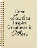 OXW Thank You Gifts for Leader, Meeting Notebook for Work, Appreciation Gift for Boss Manager Mentor, Office Supplies Leadership Gifts, Cream College Ruled Hardcover Spiral Notebook 5.5 x 8.3