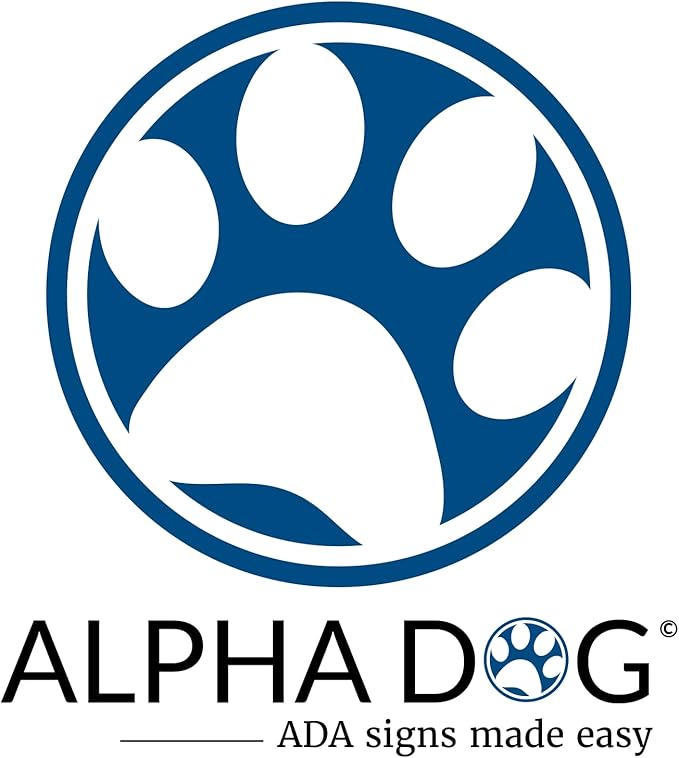 ALPHA DOG SIGNS Custom Projecting Hallway Nameplate, 4"x12" Double-Sided Business Sign, Personalized 2-Line Text, Indoor Outdoor, Easy Install, Durable, Made in USA (Blue)