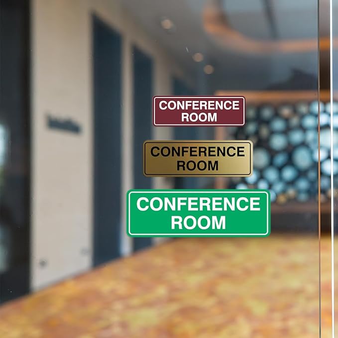 Standard Conference Room Sign - Lt Gray - Small 2 Pack