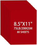 Cardstock 8.5 X 11, 80 Sheets Christmas Red Card Stock, 75lb/ 200gsm Copy Paper, Cardstock Printer Paper for Art, Drawing, Invitations, DIY Cards, Craft, Construction, School & Office Supplie