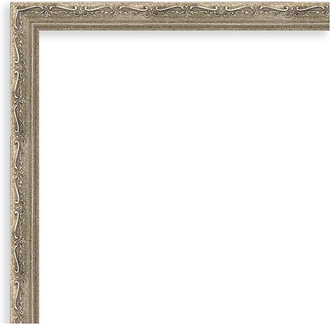 Amanti Art Silver Framed Magnetic Board 42x50 Oversize Vision Board for use with Magnets, 100% Metal Sheet to Display Items as Office Decor or for Home Organization in mudroom, Kitchen or Kids Room