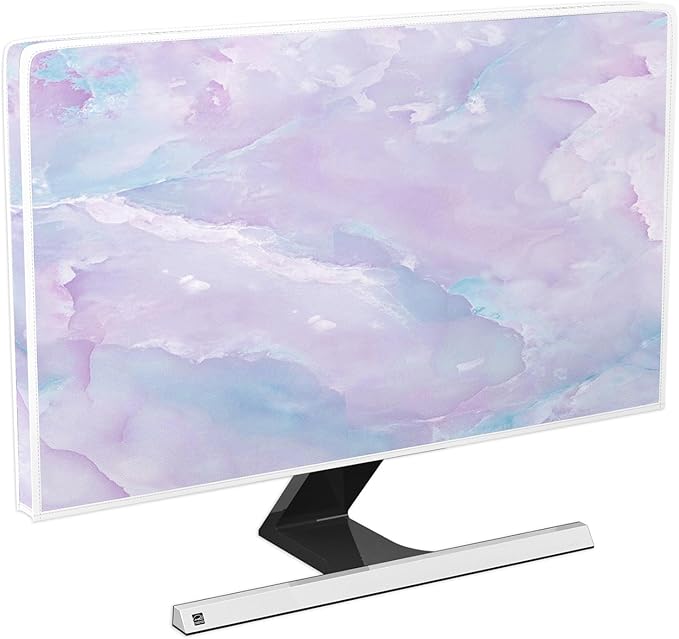 Baocicco Violet Marble Waterproof 32 Inch Anti-Static Dustproof LCD/LED/HD Abstract Creative Desigen Television Accessories Laptop TV LCD Screen Texture TV Decoration for LED LCD OLED TVs