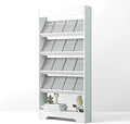 LHIUGE 5-Layer Brochure Display Rack,Freestanding Wooden Magazine Rack,Standing Literature Display Rack Brochure Holder for Home, Office, Retail Display