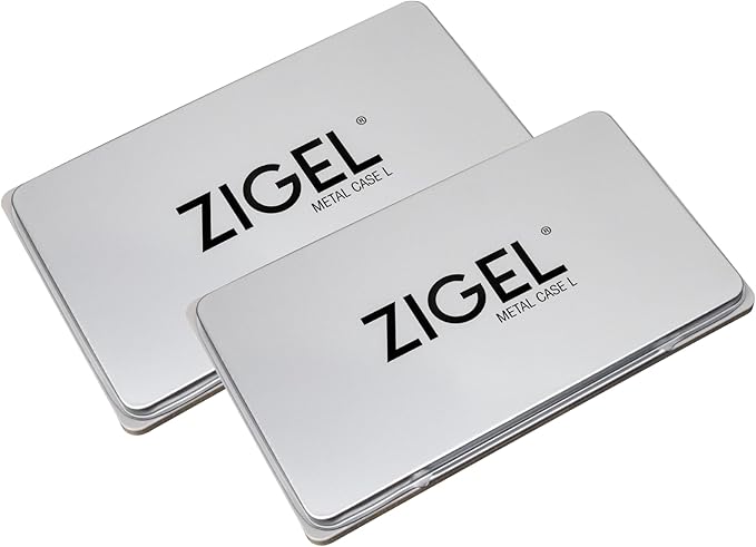 2 Pack Metal Case Stamp Pad Large Size, Purple Color - Size: 3" x 6" - Choose from 15 Ink Colors