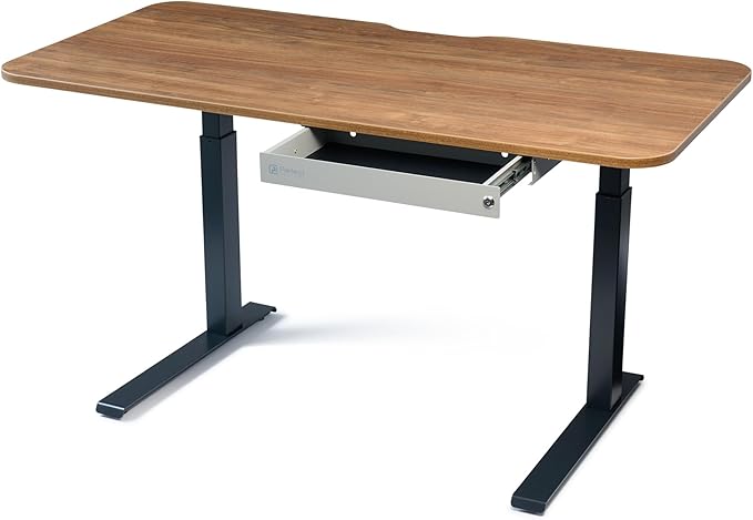 PERFECT POSTURE Max Under Desk Storage Drawer – Large Desk Drawer with Lock for Regular & Sit-Stand Standing Desks, Gray (19.3" x 10")