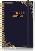 Simplified Fitness Journal for Women & Men,A5 Workout Journal/Planner Daily Exercise Log Book to Weight Loss, Gym, Muscle Gain, Bodybuilding Progress, 5.8"x8.3", Black