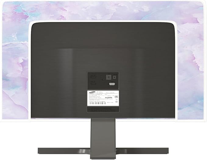 Baocicco Violet Marble Waterproof 37, 38, 39 Inch TV Dust Cover Anti-Static Dustproof Abstract Creative Desigen Television Accessories TV LCD Screen Texture TV Decoration for LED LCD OLED TVs