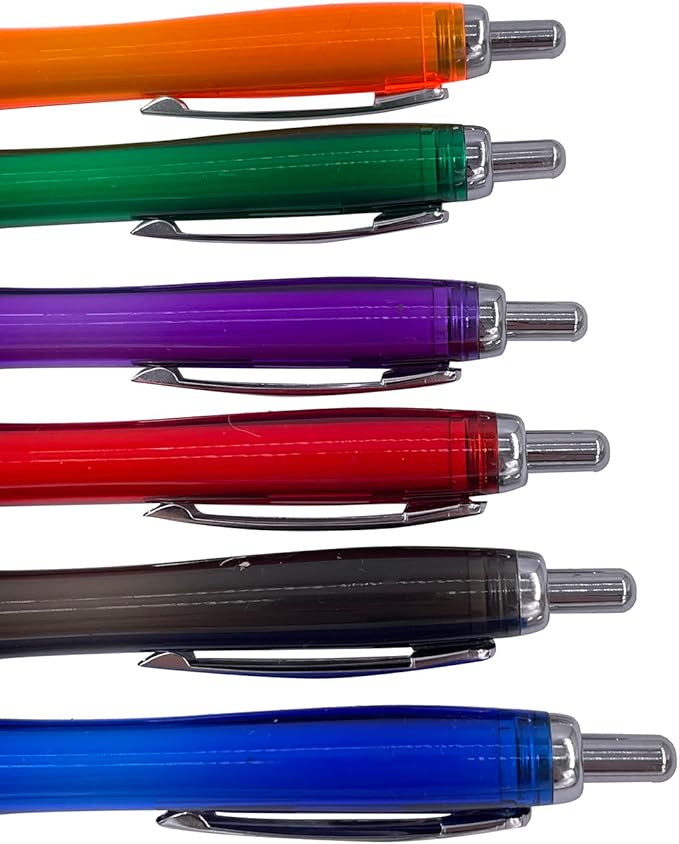 HEYZARDA Personalized Pens with Name Custom Text Logo Retractable Customized Ballpoint Pens for Church Office Business 50 Pcs, Purple