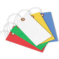 SmartSign (Pack of 100) 4.75 x 2.375 inch Multi Colored Blank Tyvek Shipping Tags with Wire, Size #5, 8 mil Thick Tyvek