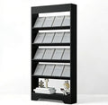 LHIUGE 5-Layer Brochure Display Rack,Freestanding Wooden Magazine Rack,Standing Literature Display Rack Brochure Holder for Home, Office, Retail Display