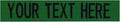 Northern Safari Custom Name Tapes Kelly Green Fabric 3.5 Inch Sew On