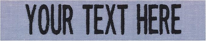 Custom Uniform Name Tapes Solid Colors. Made in The U.S.A. Ships Under 24 Hours. Chambrell Fabric, 3.5 Inch Sew on