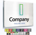 Custom Outdoor Metal Sign, Personalized Aluminum Safety and Business Sign, Waterproof White Aluminum (Logo, 24x18 In)