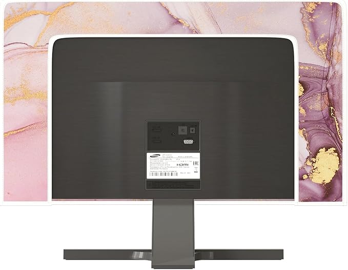 Baocicco Pink Gold Marble Waterproof Screen TV Cover 70 Inch Decorative Modern Television Cover for Home TV Screen Texture Dust Proof Monitor Covers for Television Screen LED LCD OLED TVs