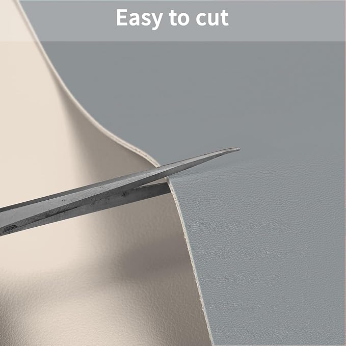 Zinkooat Leather Desk Mat,1.8mm Thick,15.75x63 Inch Desk Cover,Desk Protector Mat,Dresser Cover Top,Leather Table Cover,Side Table Cover,Office Desk Cover(Beige+Light Gray,15.75x63)