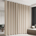 Cbsroro Room Divider Blackout Curtain Track Curtains Wall Dividers Panels Screen for Living Rooms Bedroom Office Privacy Partition Separation, W120 × L108 Inch,1 Panel, Beige
