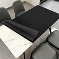 Zinkooat Leather Desk Pad Protector - 48x90 Inch Waterproof Easy to Clean Can Conceal Flaws Protector The Table Top from Scratches Used for Dining (Black+Black 48x90)