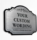 Custom Decorative Outdoor Signs, Personalized Aluminum, Customized Driveway, Waterproof Made in USA, Metallic Silver 42x28 In